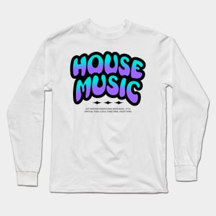 HOUSE MUSIC  - Bubble Outline Two Tone (black/purple/blue) Long Sleeve T-Shirt